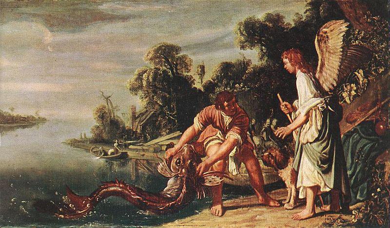 Pieter Lastman The Angel and Tobias with the Fish Germany oil painting art
